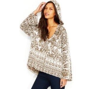 Raggy V Neck Hooded Sweater 